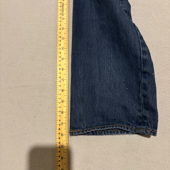 Levis 501 Jeans Mens 32x32 Blue Straight Leg Regular Denim Grunge Casual - Picture 2 of 9